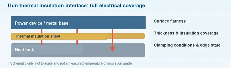 General thin thermal-insulation interface diagram